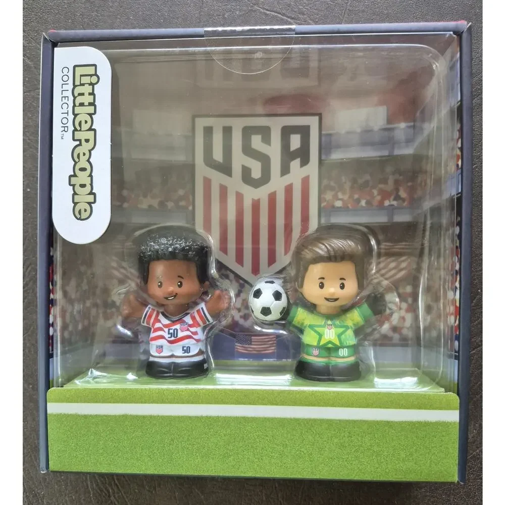 Fisher Price Little People USA Soccer Goalie Striker Figurines 2026 NEW in Box